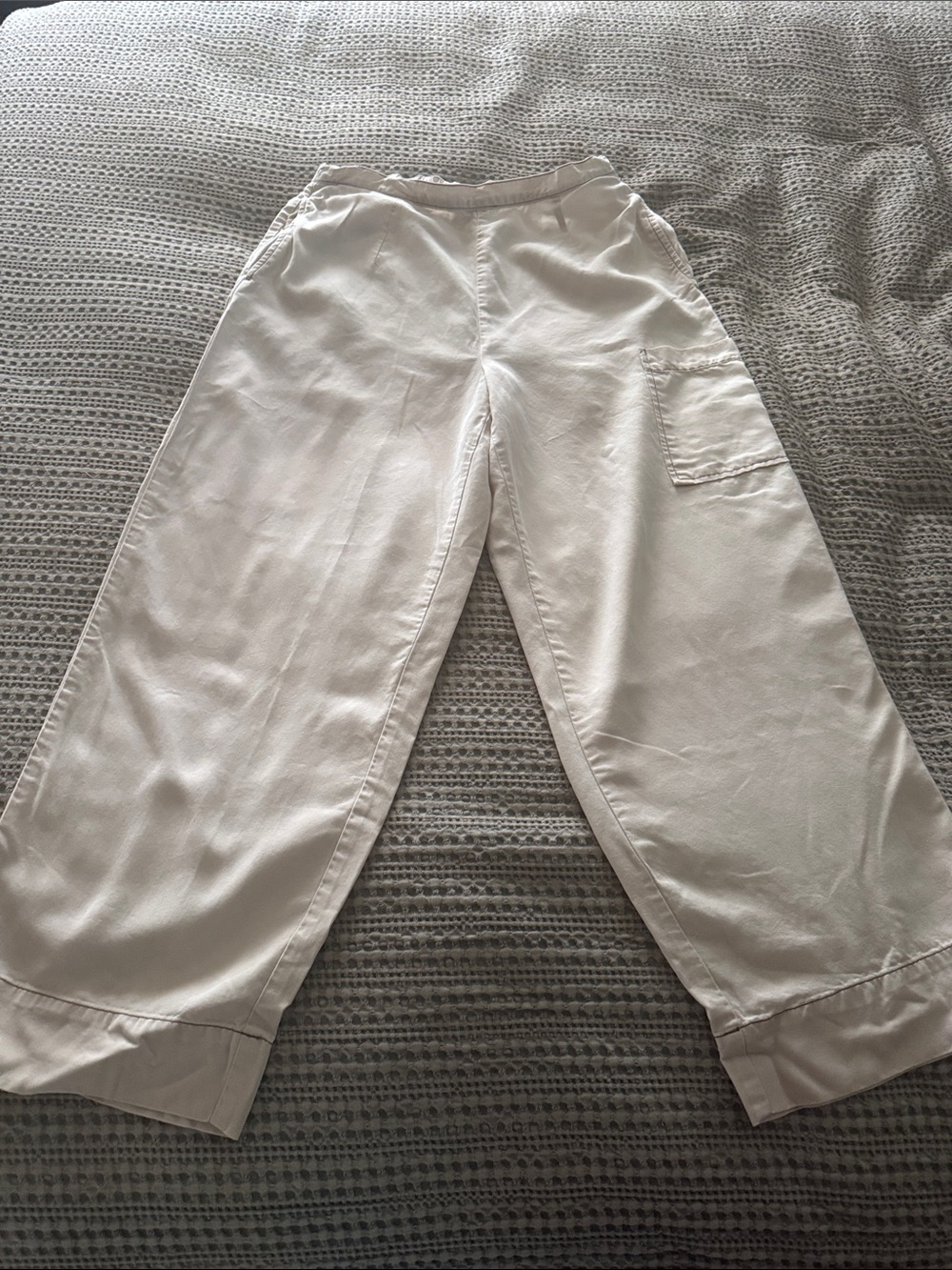 J. Jill Cream Cropped Wide-Leg Pants